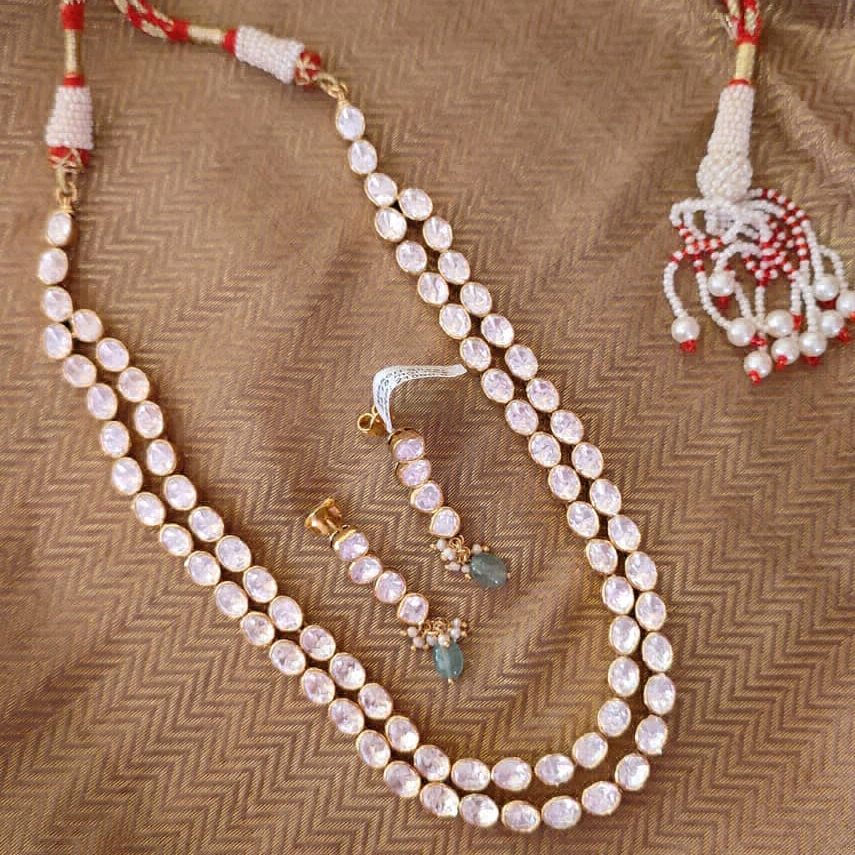 2 Layer Moissanite Polki Set 